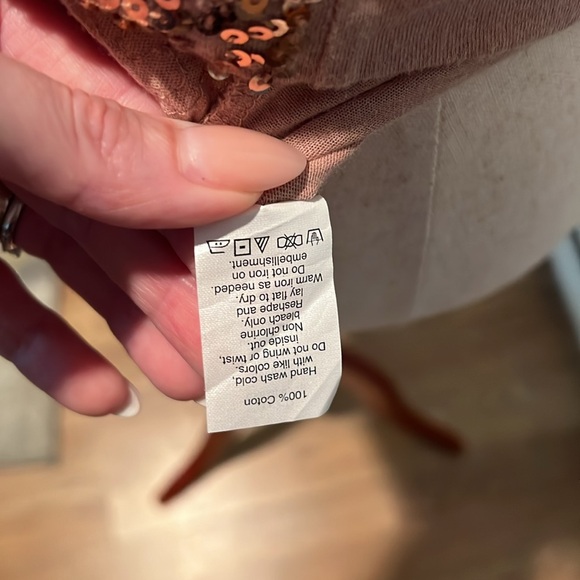 J.Crew Factory Rose Gold Sequined Tank Top size small - Picture 8 of 8
